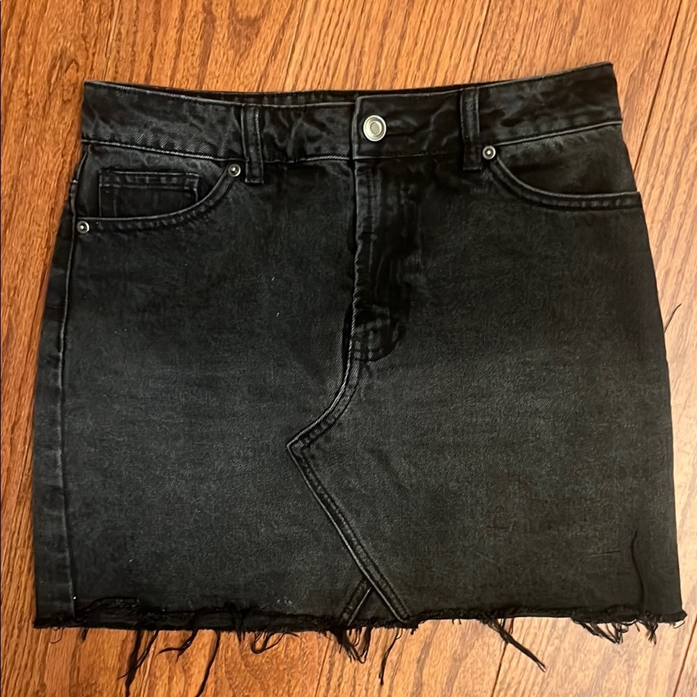 Forever 21 Charcoal Denim Skirt
